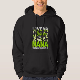 Veste À Capuche Femmes Je Porte Du Vert Lime Pour Mon Nana Lymphom