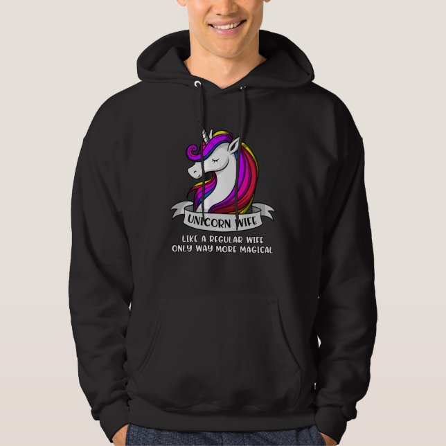 Veste À Capuche Femmes magiques d'épouse de licorne (Devant)