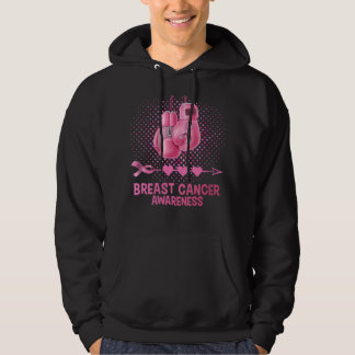 Veste À Capuche Femmes Sensibilisation au cancer du sein Gants en