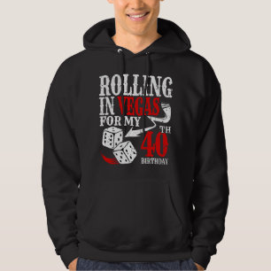 Veste À Capuche Fête d'anniversaire à Las Vegas 40 ans Prem