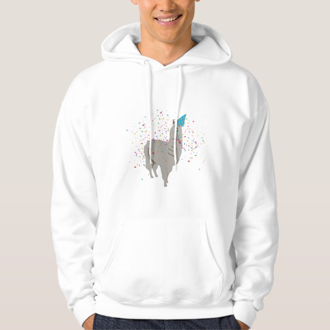 Veste À Capuche Fête de la lama - Animaux ayant une fête (Devant)