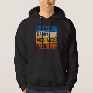 Veste À Capuche Fête des pères Mécanique Mari Papa Mécanique Héros