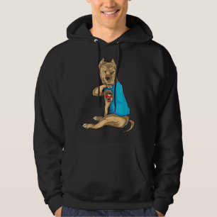 Veste À Capuche Fête des pères Papa Funny Chien Pitbull I Love Pap