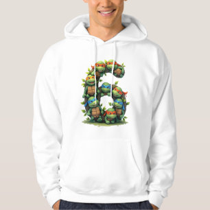 Veste À Capuche Fête Thème Tortue de Mer Tortue 6ème Anniversaire