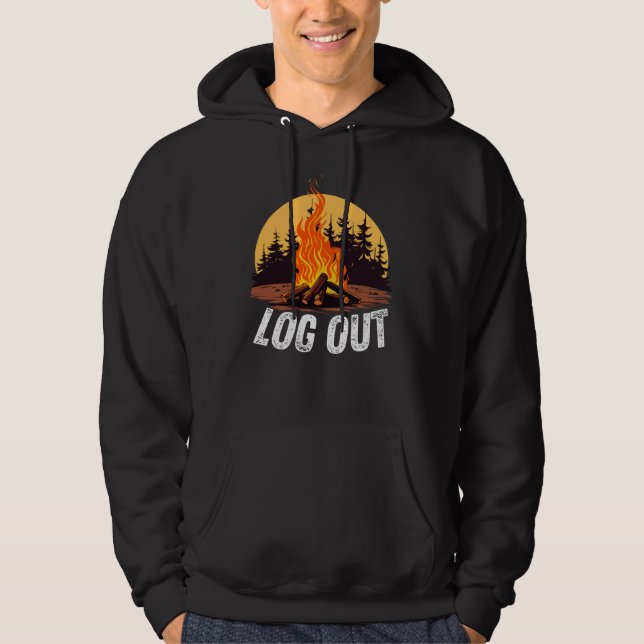 Veste À Capuche Feu de camp OUVREZ-VOUS ET DÉTENDEZ-VOUS ! (Devant)
