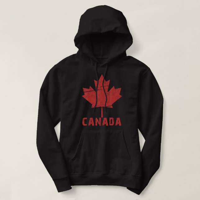 Veste À Capuche Feuille d'érable Drapeau canadien Fête du Canada 2 (Design devant)