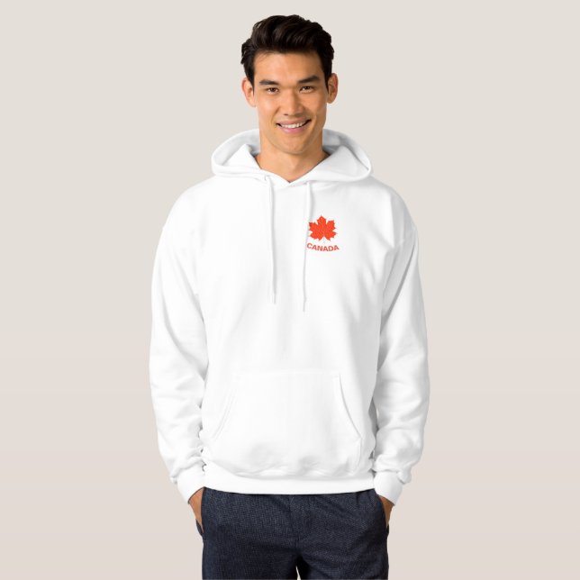 Veste À Capuche Feuille d'érable rouge (Devant entier)