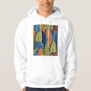 Veste À Capuche Feuilles tropicaux, motif sans couture fleurie.