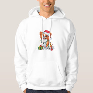 Veste À Capuche Feux de Noël Éclairage Santa Chapeau Papillon Chie
