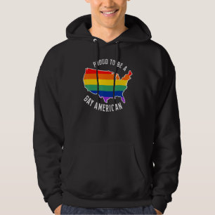 Veste À Capuche Fier d'être un Américain gay