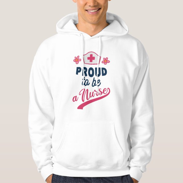 Veste À Capuche Fier d'être une infirmière (Devant)
