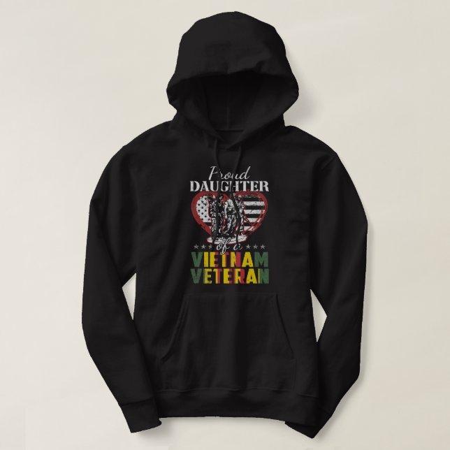 Veste À Capuche Fier Fille D'Un T-shirt Vétérinaire Viêt-nam, Vete (Design devant)