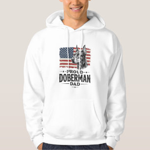 Veste À Capuche Fier papa Doberman Drapeau vintage vecteur concept