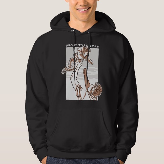 Veste À Capuche Fier Papa Fier D'Être Papa (Devant)