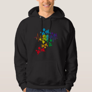 Veste À Capuche Fierté colorée Coeur arc-en-ciel Lgbt
