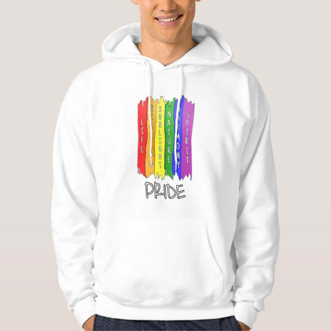 Veste À Capuche Fierté LGBT Indicateur Signification (Devant)