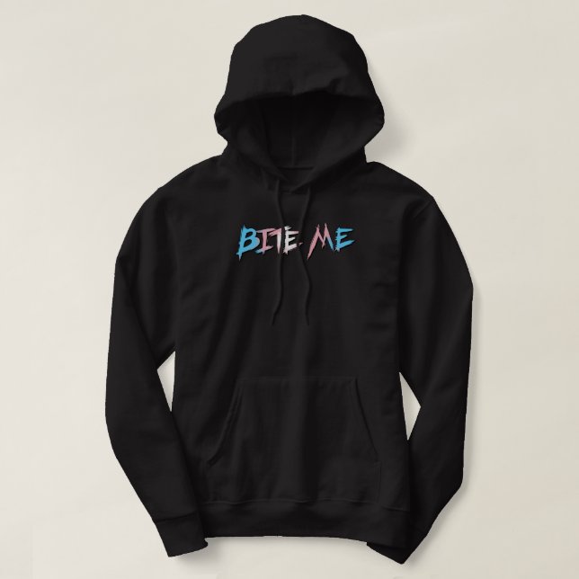Veste À Capuche Fierté Trans Mords Moi (Design devant)