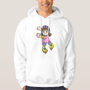 Veste À Capuche Fille comme patineur avec patins et casque