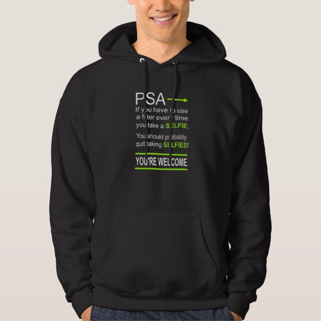 Veste À Capuche Filtre de selfie amusant (Devant)