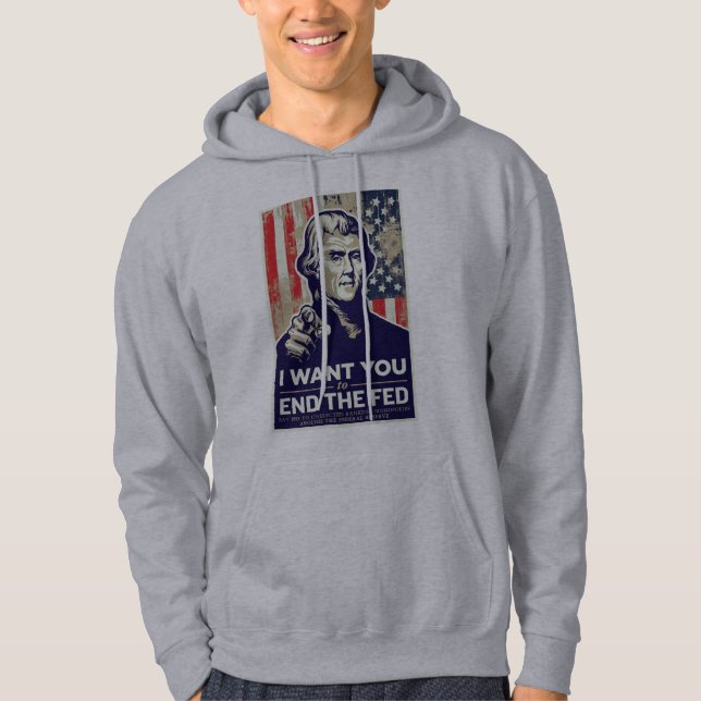 Veste À Capuche Finissez le T-shirt Jeffersonian de Fed (Devant)
