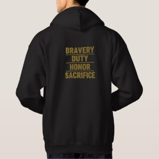 Veste À Capuche Firefighter Bravery Duty Honor Sacrifice Hoodie