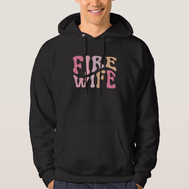 Veste À Capuche Firefighter Wife Fireman Life Fire babe (Devant)