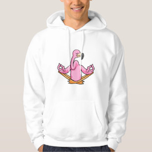Veste À Capuche Flamant rose à Yoga en Jambes croisées