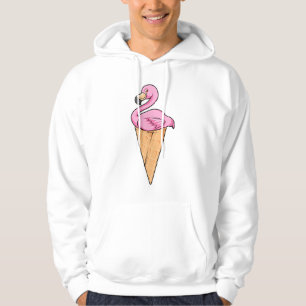 Veste À Capuche Flamant rose avec gaufre de glace