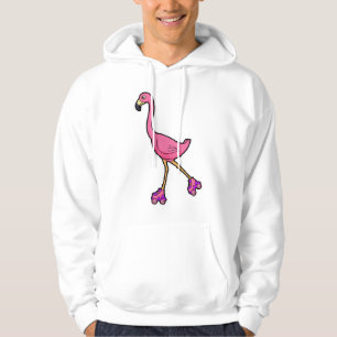 Veste À Capuche Flamant rose comme Patineur avec Roller Patins
