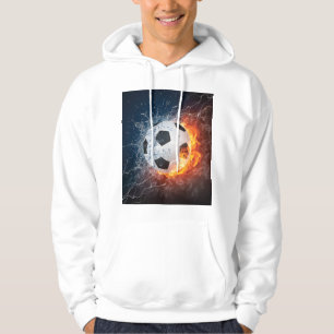 Veste À Capuche Flamme Football/Balle de Football Jeu d'oreiller