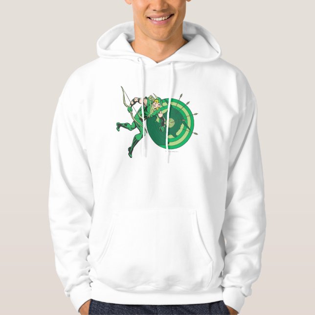 Veste À Capuche Flèche verte avec cible 2 (Devant)