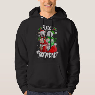 Veste À Capuche Fleece Feliz Navidad Mouton mignon de Noël