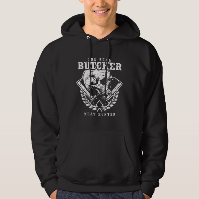 Veste À Capuche Fleischer Butcher Schächter Skull Funny Saying (Devant)