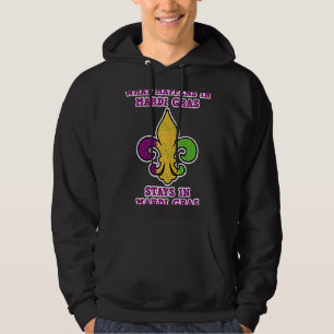 Veste À Capuche Fleur de Lis Design Ce qui se passe à Mardi Gras
