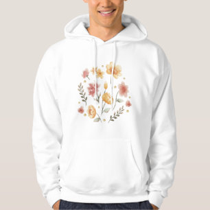Veste À Capuche Fleurs florales et aquarelle feuille
