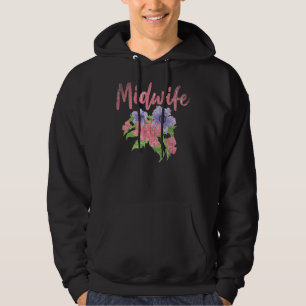 Veste À Capuche Fleurs Midwifery Doula Birthing Baby Catcher Flor