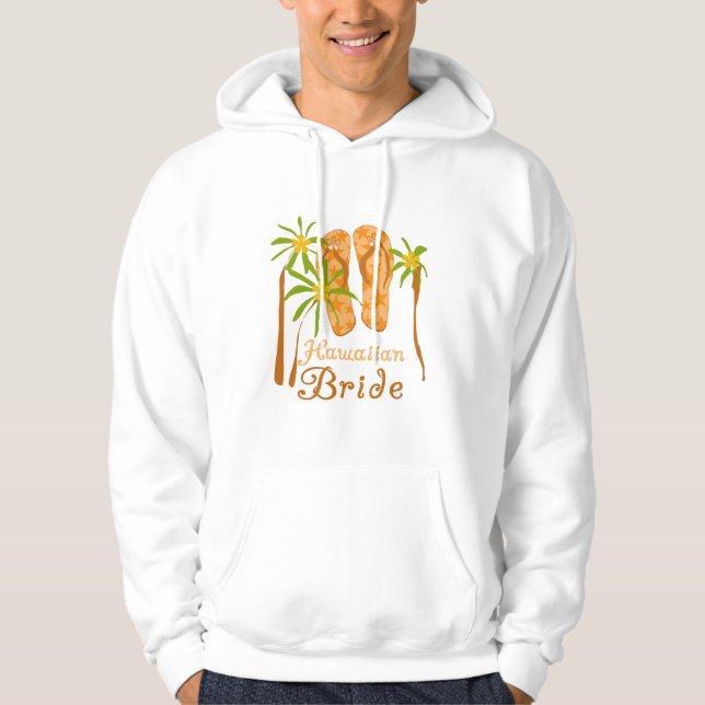 Veste À Capuche Flip Flops Mariée hawaïenne (Devant)