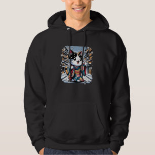 Veste À Capuche Floral Hiver Kitten Lover japonais Art Cute Cat