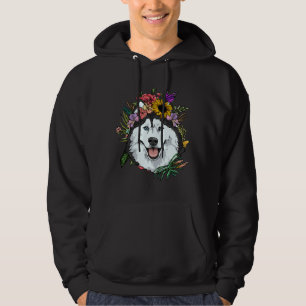 Veste À Capuche Flore Sibérie Husky Chien Printemps Nature Sibérie