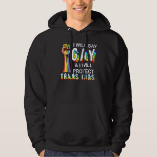 Veste À Capuche Florida Gay Je Dirai Gay Et Je Protégerai Tran