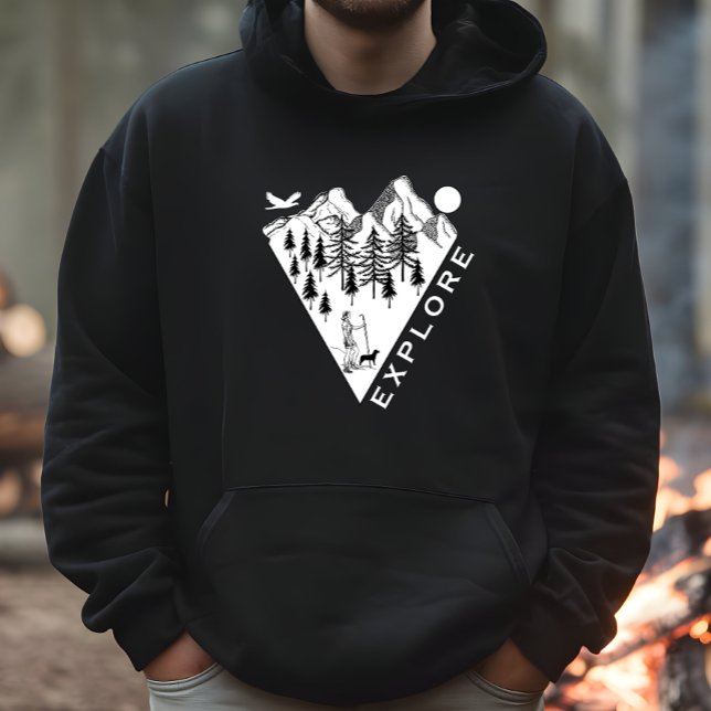 Veste À Capuche Forêt minime de pins paysagers (Créateur téléchargé)