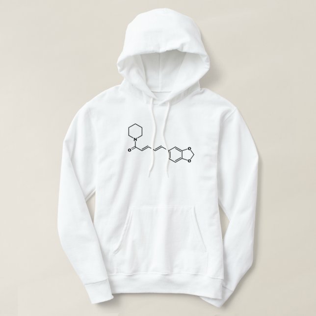 Veste À Capuche Formule chimique moléculaire de poivre noir Piperi (Design devant)