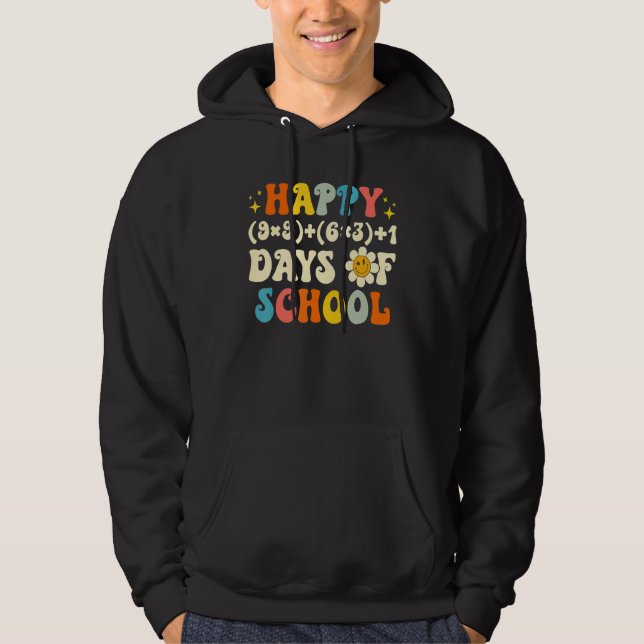 Veste À Capuche Formule Mathématique 100 Jours D'école Prof De Mat (Devant)