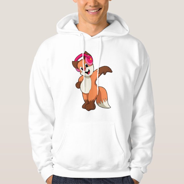 Veste À Capuche Fox à la musique avec casque (Devant)