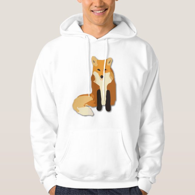 Veste À Capuche Fox rouge d'orange (Devant)