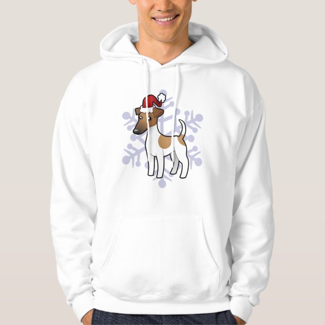 Veste À Capuche Fox Terrier doux de Noël (Devant)