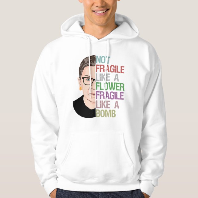 Veste À Capuche Fragile comme un RBG de bombe (Devant)