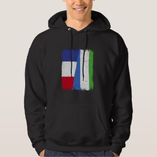 Veste À Capuche France Sierra Leone Demi Drapeau Français Sierra L