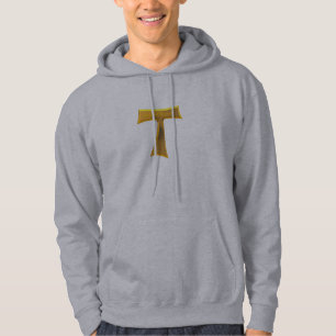 Veste À Capuche Franciscain Tau Cross Pax Et Bonum Gold Metallic