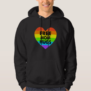 Veste À Capuche Free Mom Hugs Gay pride Transgender Rainbow Heart